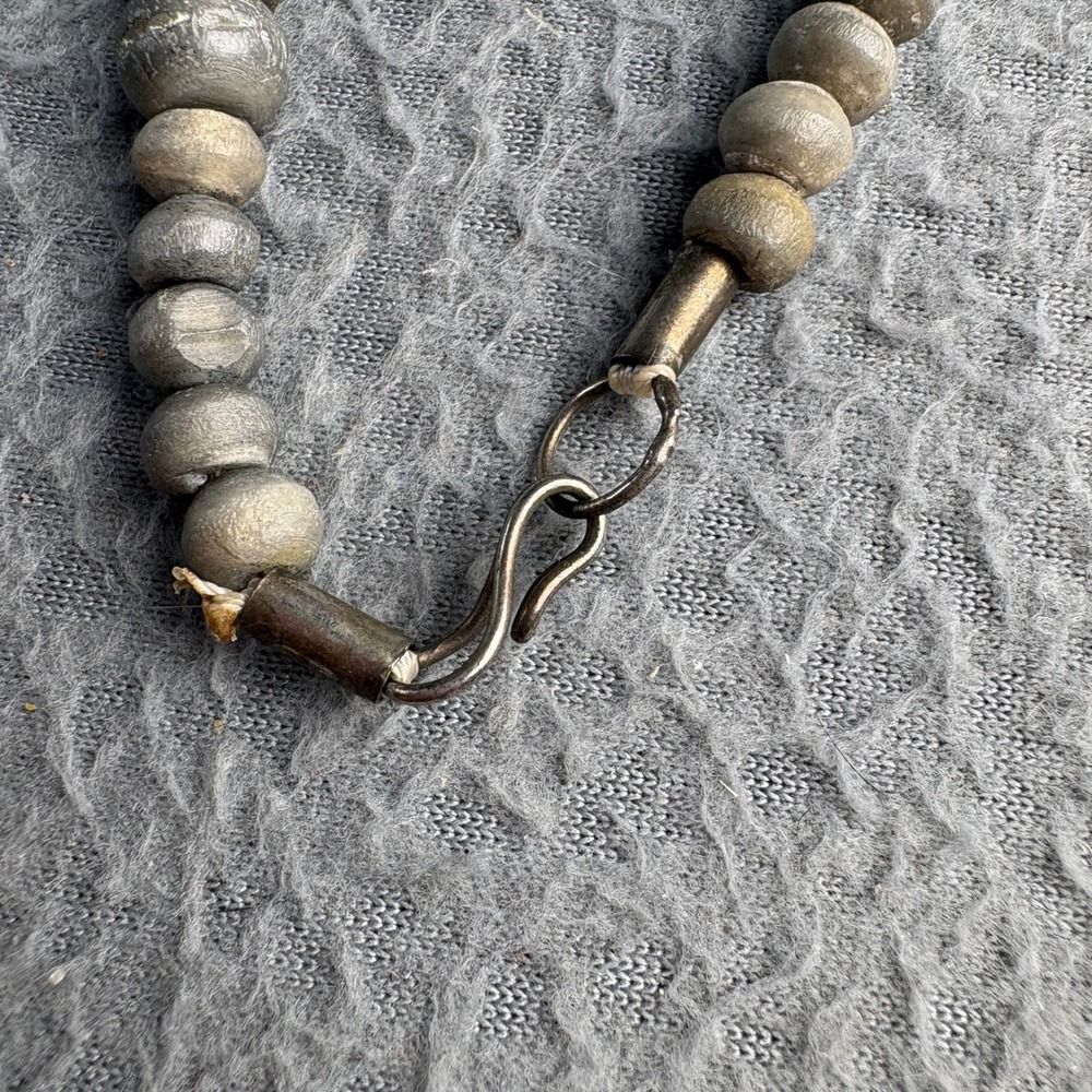 Multi Strand Beaded Necklace Grey Neutral Boho Layered Statement Hook Closure - Picture 4 of 6